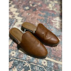 Universal Thread Women's Brown Leather Open-Toe Sandals Size 8